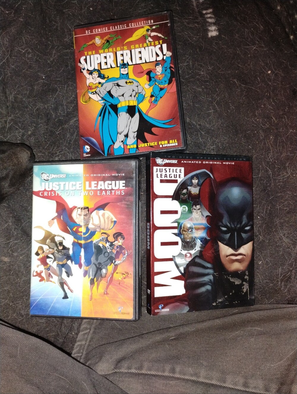 Justice League And Super Friends Cartoons DvD 4 Discs Bundled Lot
